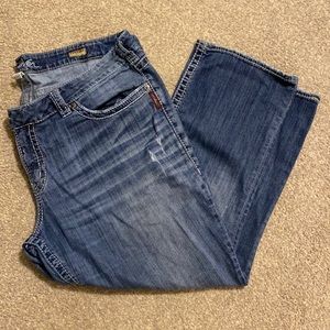 Silver Jean Capri Sz 20 EUC!